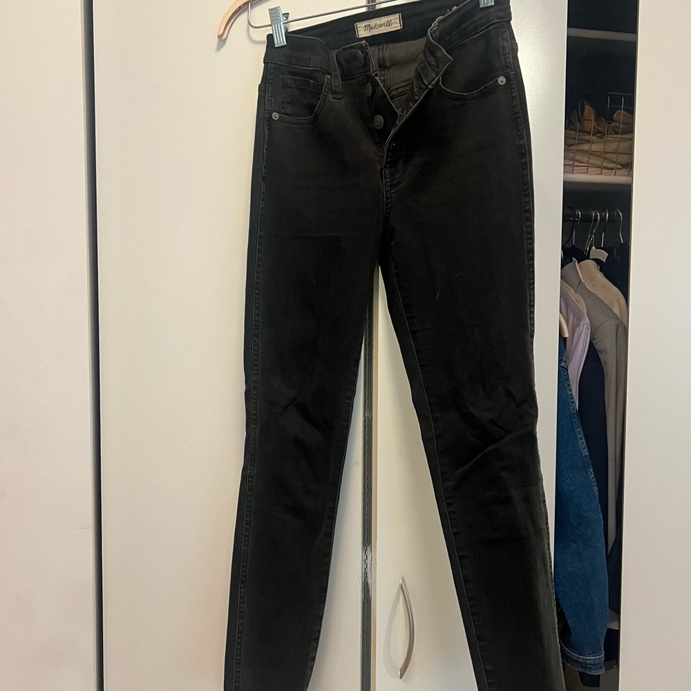Madewell Black Skinny Jeans Classic Fit